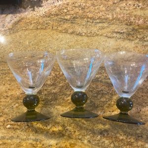 Vintage cordial glasses set of 3